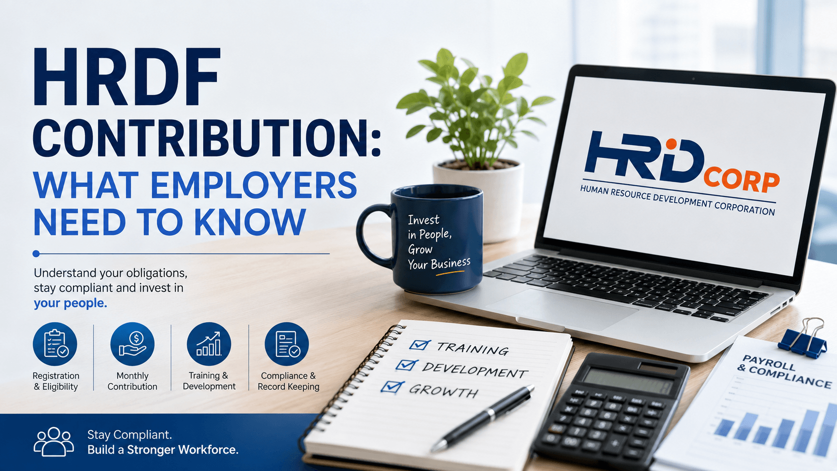 HRDF contribution guide for Malaysian employers - registration, rates and compliance with HRD Corp.