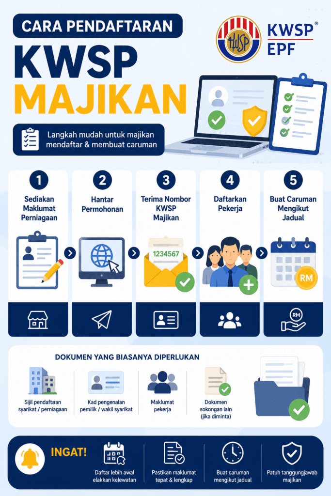 Ilustrasi artikel: Panduan Pendaftaran KWSP Majikan