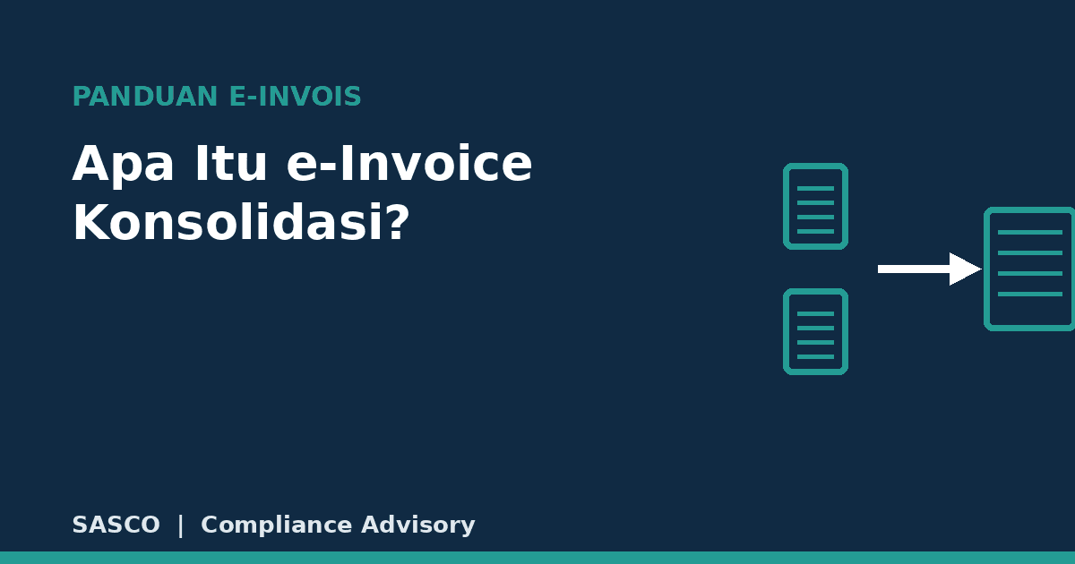 Ikon dokumen bergabung menjadi satu consolidated e-invoice