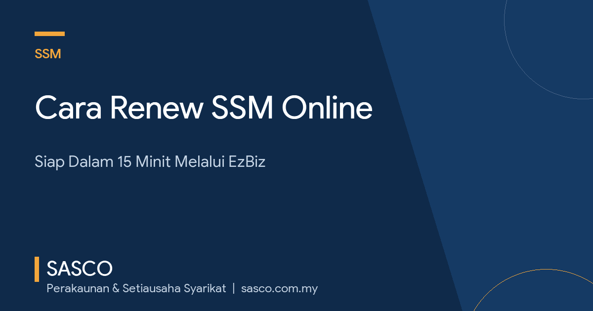 Cara renew SSM online melalui EzBiz