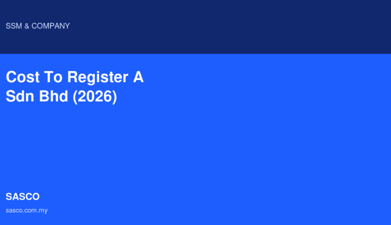 How Much Does It Cost To Register A Sdn Bhd And Appoint A Company Secretary In Malaysia (2026)