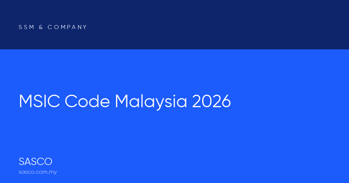 MSIC Code Malaysia 2026